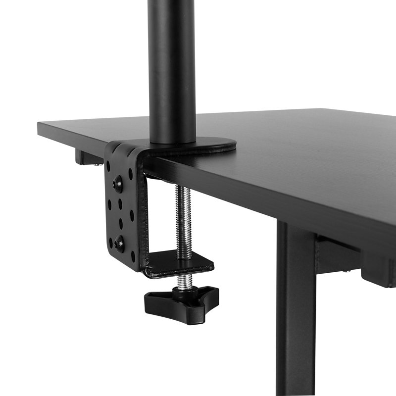 Mount-It! Mobile Stand Up Desk, Height Adjustable Computer Work Station Rolling Presentation Cart