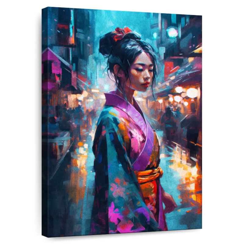 Geisha Neon City, H 30 po x l 20 po