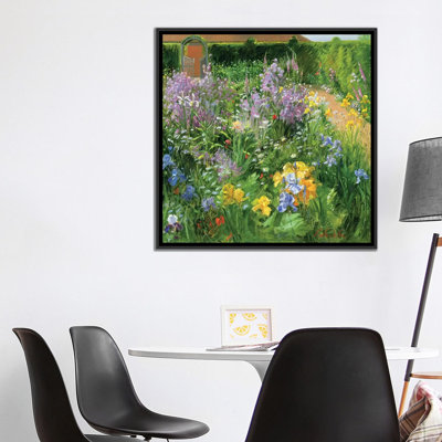 «Sweet Rocket, Foxgloves and Irises», reproduction sur toile
