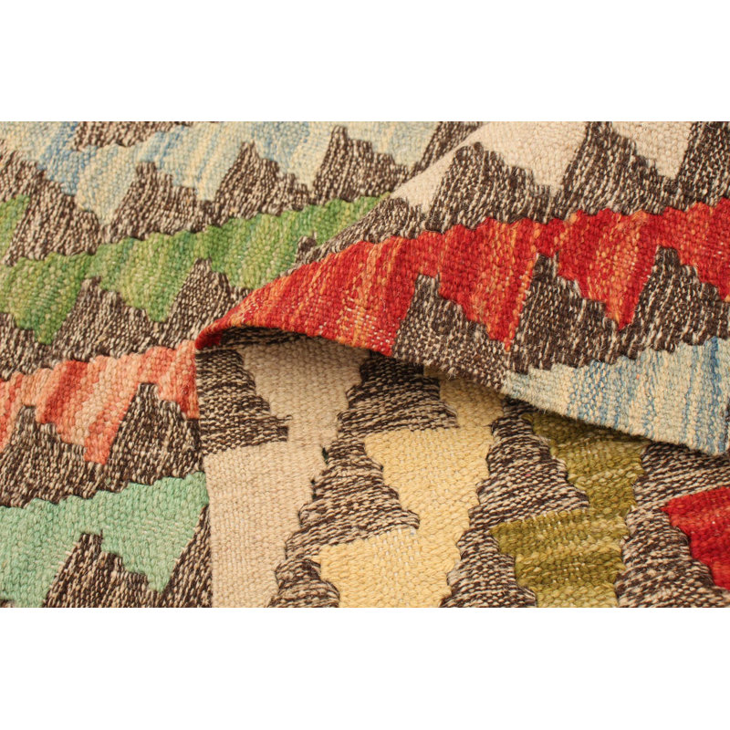 Tapis décoratif en laine noué à la main de conception unique 5 pi 4 po x 6 pi 4 po noué à la main New Age