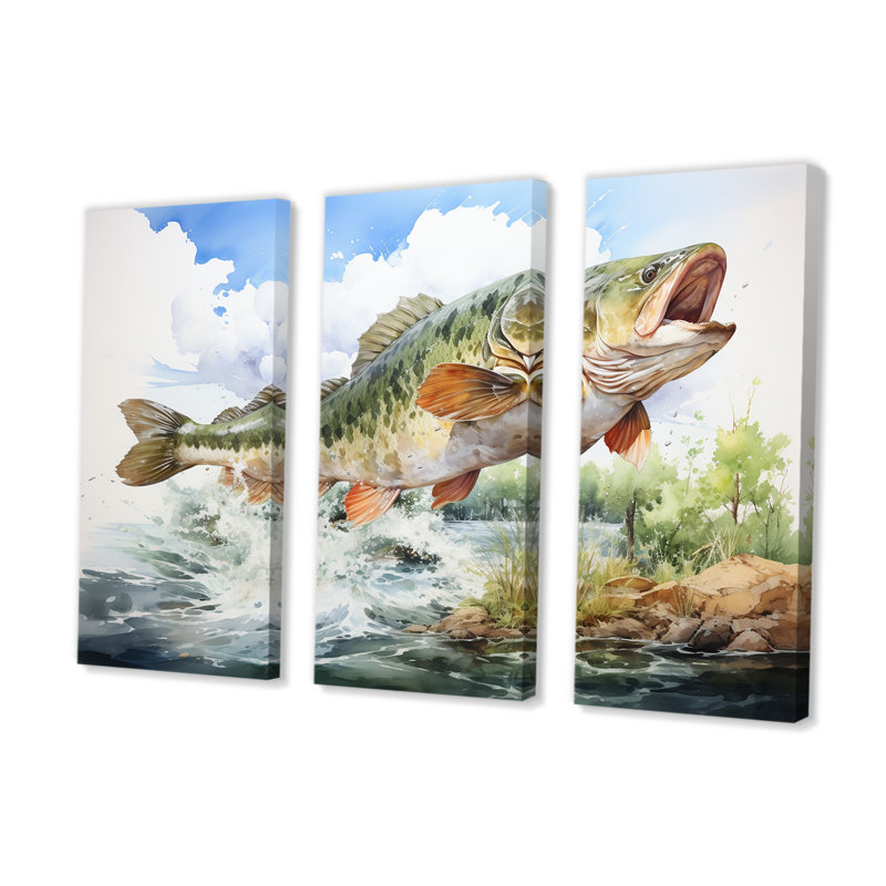 Fishing Dreams II - Hunting & Fishing Canvas Art Set, 40" H x 60" W