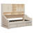 Full Size Murphy Bed With Foldable Desk – Space Saving Wall Bed - Walnut & White-1919069247