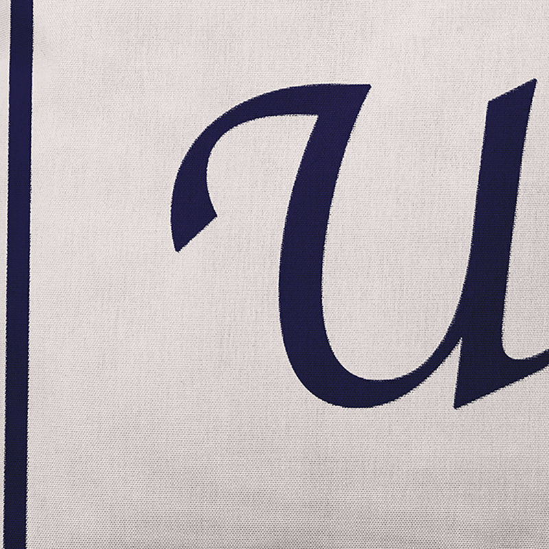 Reversible Throw Pillow, 16"x16", Navy Blue/White, U