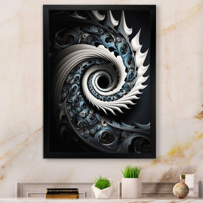 «Blue and White», art liquide sur toile