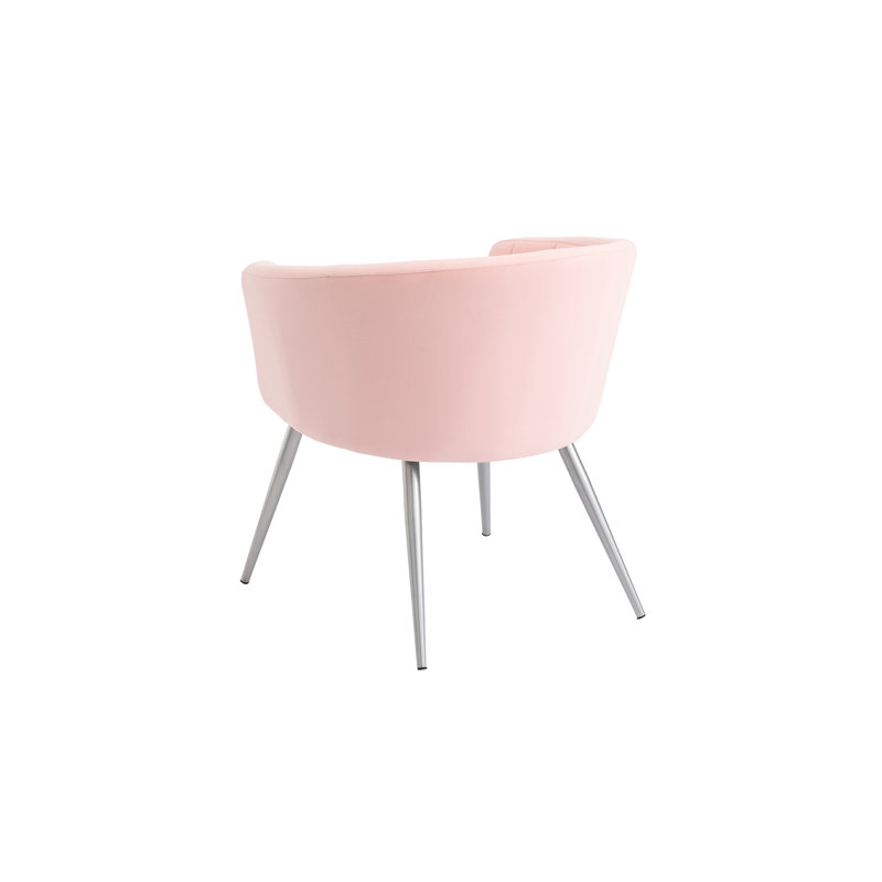 Ilpo Velvet Barrel Chair, Pink