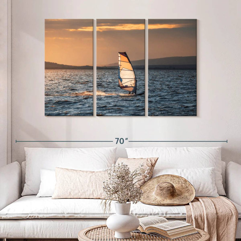 Sunset Windsurfing, 32" H x 50" W