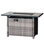 Rectangle Iron Propane Fire Pit Table with Lid