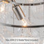 Yader 8 - Light Dimmable Tiered Bubble Chandelier with Textured Globe Glass-1414482486