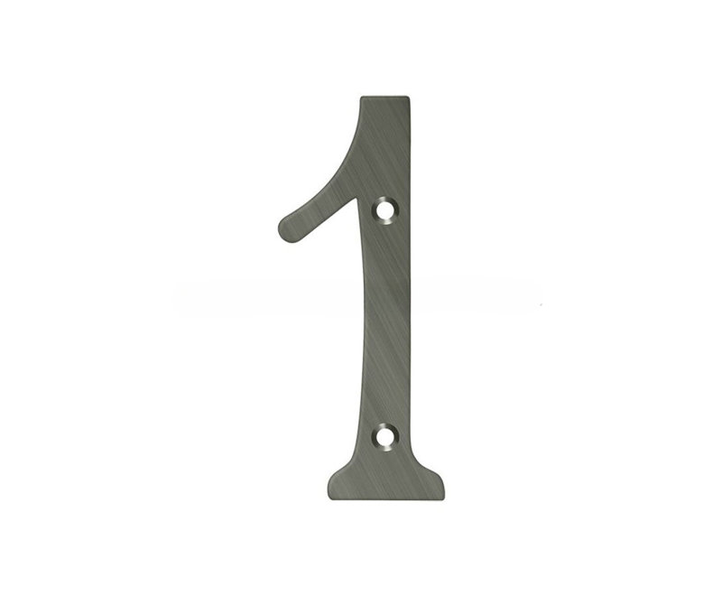 Chiffres de 4 po Deltana, Nickel antique, 1
