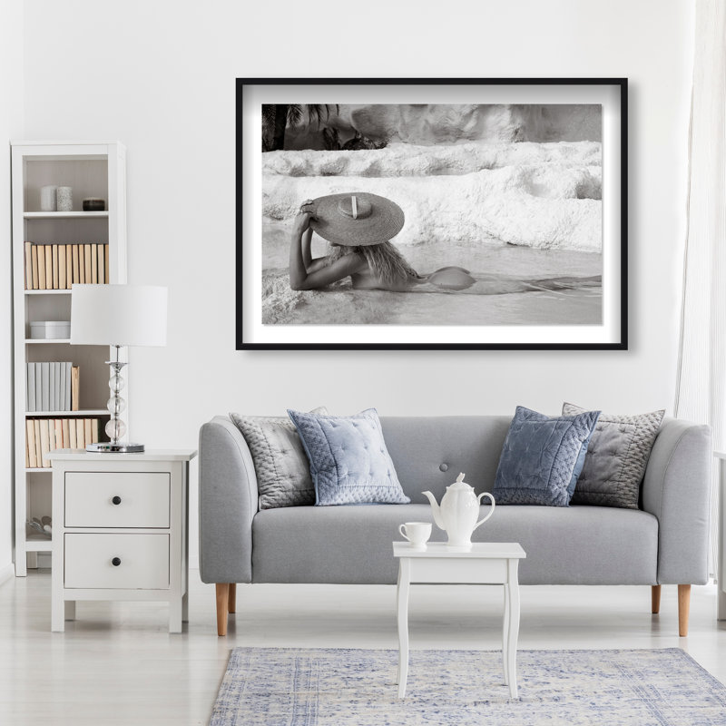 Soaking in Paradise BW II Canvas Fashion Print by Oliver Gal, 37.5"H x 55.5"W, Black Frame