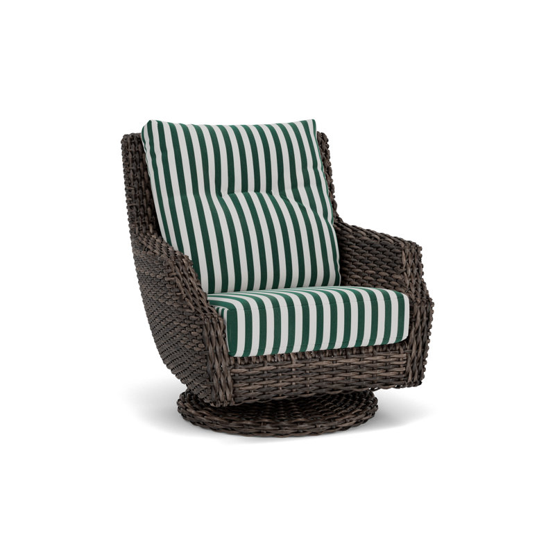 Largo Outdoor Rocker Chair, SafariGreen/ White Stripe