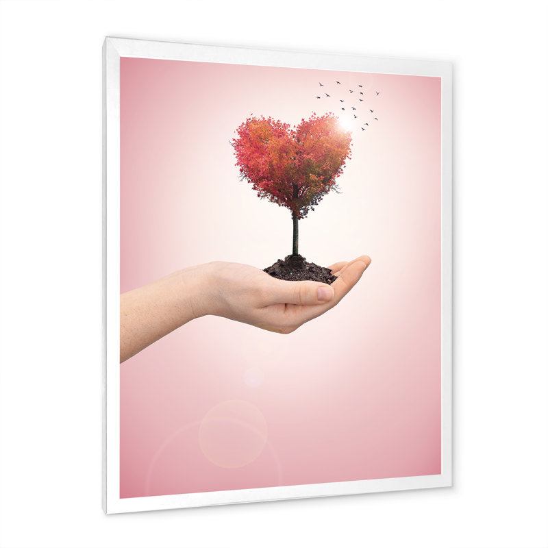 «Hold the Tree of Live», reproduction d'art sur toile moderne, H 32 po x l 16 po x P 1,5 po, Toile encadrée flottée blanche
