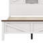 Lit plateforme Ranee Farmhouse avec porte de grange coulissante double, lit en bois rustique avec station de chargement, lattes de bois-904908922-887345322
