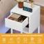 Metro Lane Bedside Table With LED Light(Set of 2)