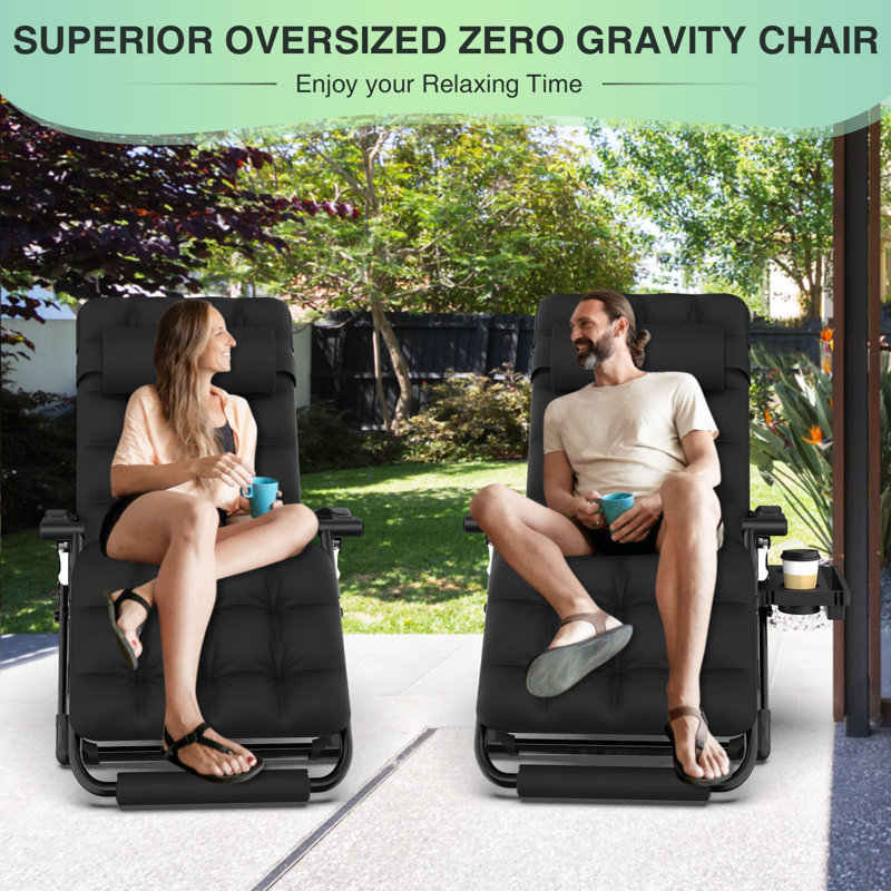 Fauteuil très grand pliable Bucero, Noir