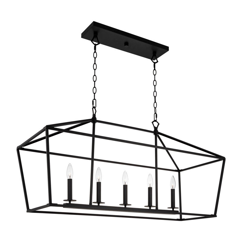 Lustre rectangulaire à 5 lumières Soka