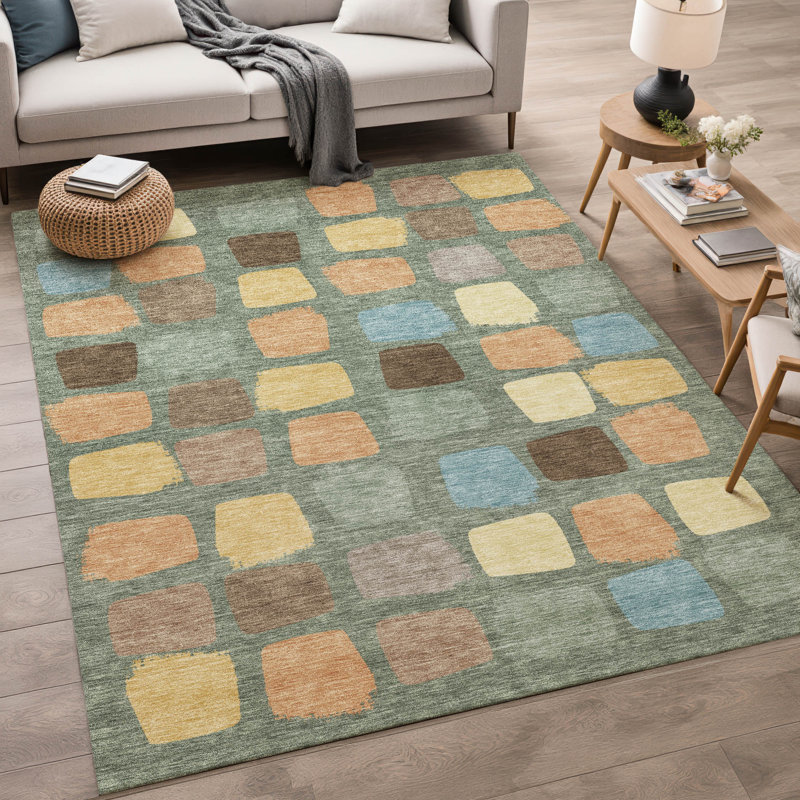 Tapis intérieur / extérieur lavable à la machine Chantille ACN2501, Basilic, 10' x 14'