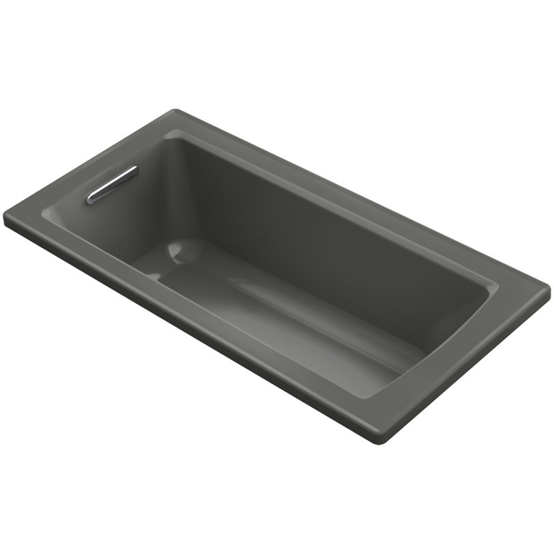 Baignoire encastrable Archer VibrAcoustic avec drain rÃ©versible, Gris tonnerre