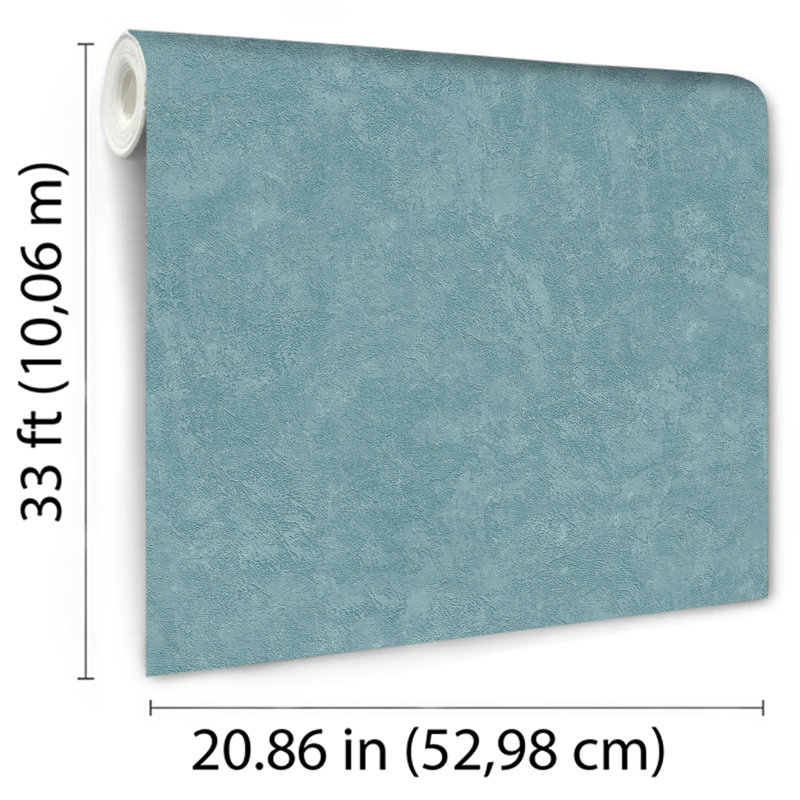 Papier peint texturé faux béton, Bleu