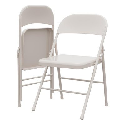 2 Pack Folding Chairs with Comfort Sit Board and Durable Steel Frame, Stackable Commercial Event Seats, Portable Kitchen Chair, 350lb Weight Capacity, for Home/Office/Indoor/Outdoor, Orange