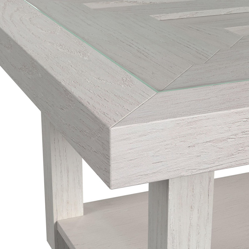 Table basse Jeanne en blanc antique