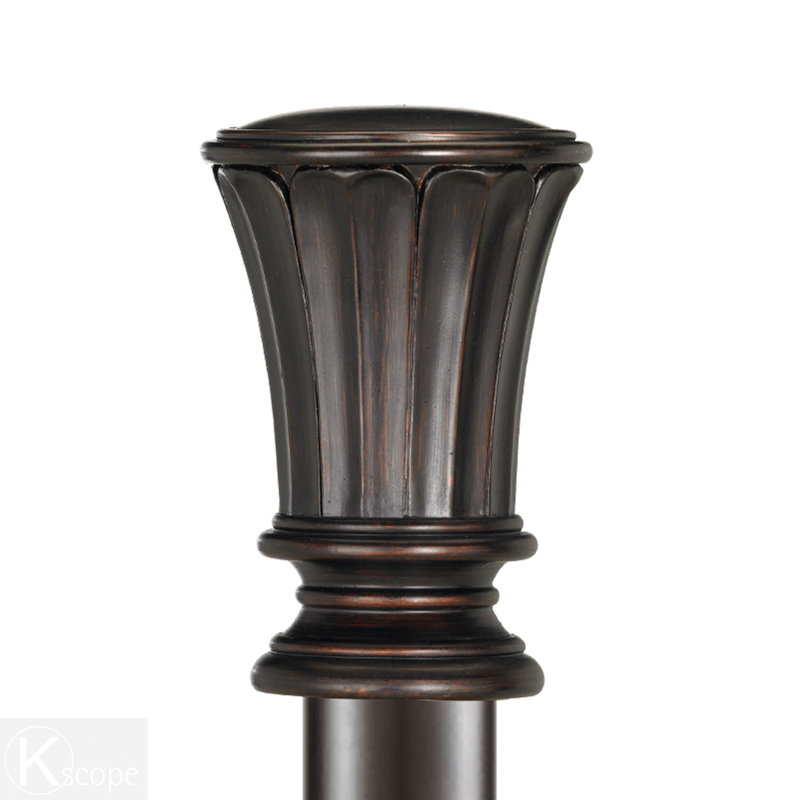 Tringle à rideaux simple 1,5 po Heberling, Marron, H 2,38 po x l 84 po x P 3,63 po