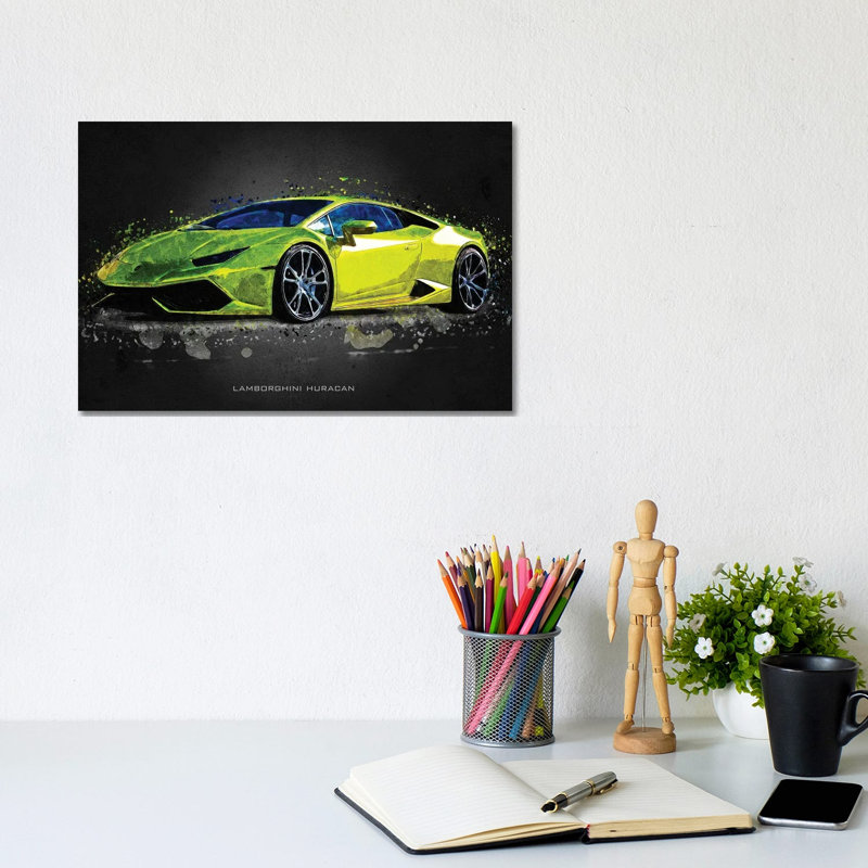 Lamborghini Huracan by Gab Fernando - Wrapped Canvas Print, 20.32 cm H x 30.48 cm W