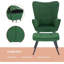 Nevin Velvet Lounge Chair With Footstool-789882895