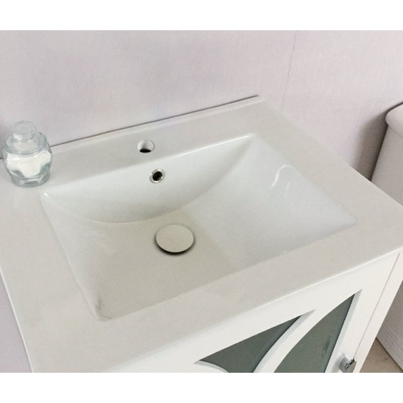 Ensemble de meuble-lavabo simple 24 po 24 po, Blanc