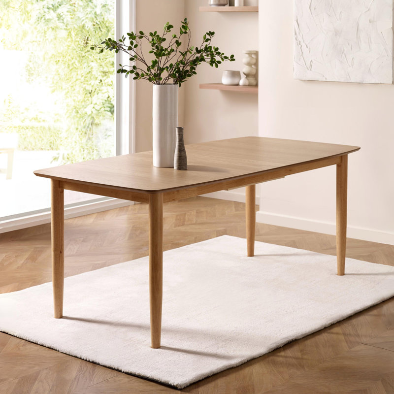 Coffelt Extendable Solid Wood Base Dining Table