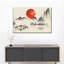 Pavillon japonais, coucher de soleil sur toile-1016228643