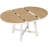 Round Extendable Dining Table with 16" Leaf Wood Kitchen Table