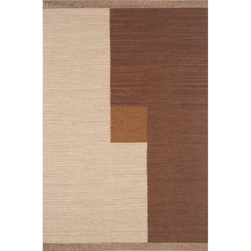 Tapis brun tissé à la main Nouveau, 8 pi x 11 pi