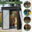 5x3 ft Metal Garden Shed, 150x88x185 cm Galvanised Steel Storage Shed with Sloping Roof, Lockable Door & Ventilation for Garden Tools-128728895