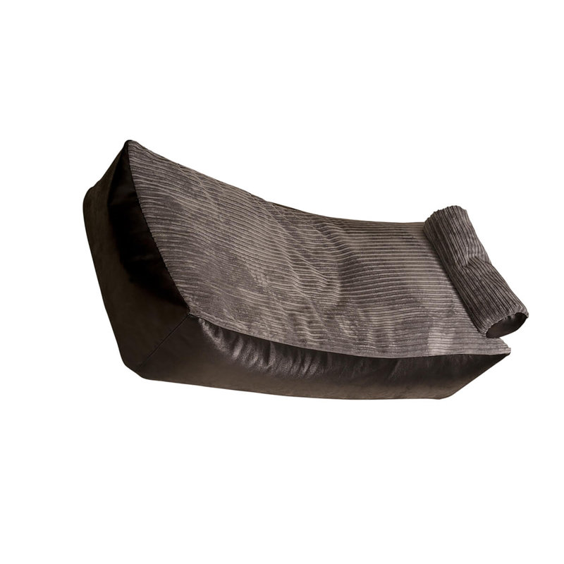 Refillable Bean Bag Lounger, Black, Slate