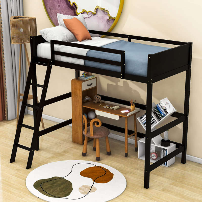 Diandria Kids Twin Loft Bed, Espresso