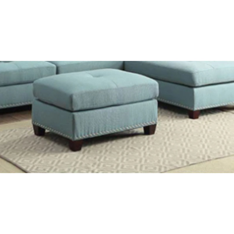 Contemporary-Style Ottoman, Accent Ottoman, Living Room Ottoman, Teal