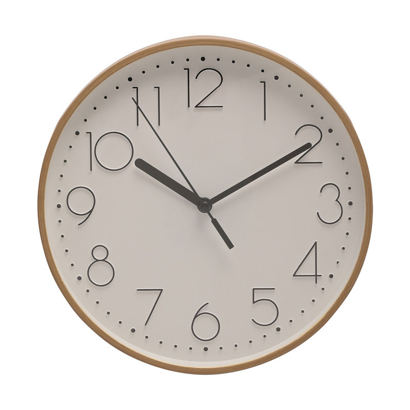 Burtundy Wall Clock, Light Brown