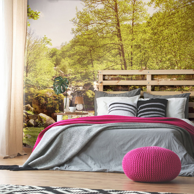 Panneau de papier peint Behling Forest Landscape, L 100,08 po x l 96 po