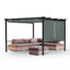 Pergola en aluminium avec auvent Aoodor-90610977-90610978