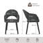 49.5cm H Luxury Fabric Upholstered Dining Chair with Wooden Legs-34266732-40986370