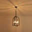 Lustre moderne à 4 lumières avec abat-jour en verre transparent