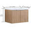 Armoire de salle de bain avec lavabo, portes à fermeture douce, conception à fixation flottante pour petite salle de bain