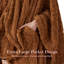 Fleece Hooded Blanket with Hood, Fluffy Fluffy Shawl with Pockets-105638904