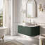 Meuble-lavabo suspendu de 91 cm avec tiroir de rangement et lavabo rond en céramique blanche-294890479