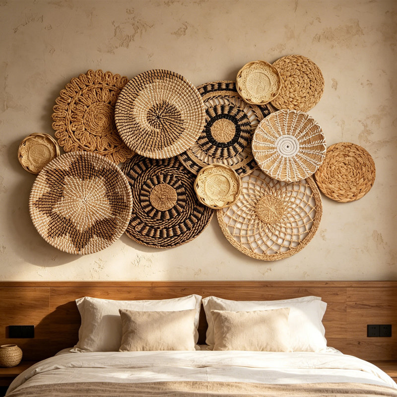 Ensemble de paniers muraux 12 pièces Boho