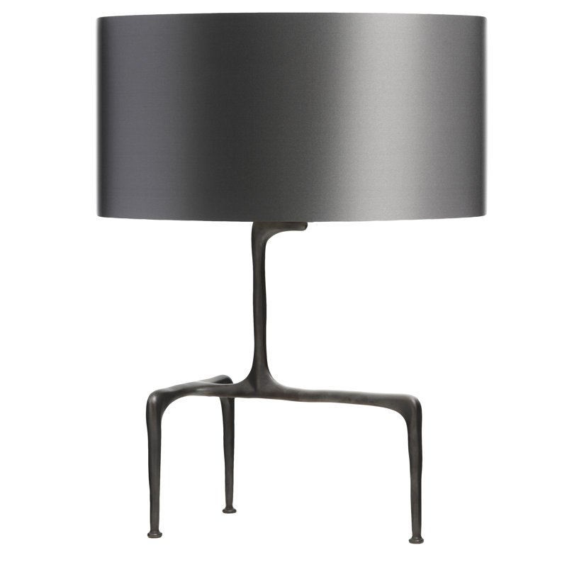 Braque Tripod Table Lamp, Dove Gray, Bronze