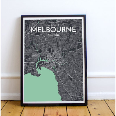Melbourne City Map - No Frame Print