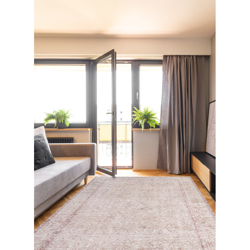 Tapis crème foncé à transition de couleur 5 pi 5 po x 8 pi 10 po