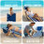 Chaise longue autruche, fauteuil de bronzage de camping sur la plage Facedown, rayures bleues-1904357828